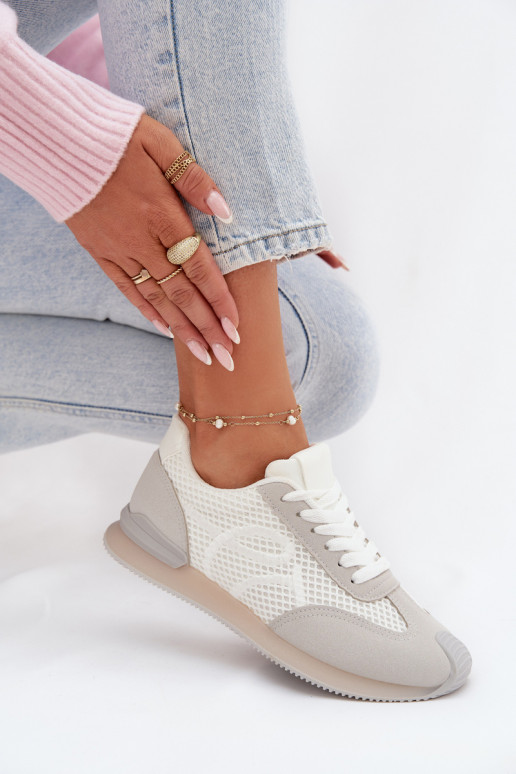 Zapatillas modelo zapatos. zapatillas Femenino Blanco-color gris Tarlisse