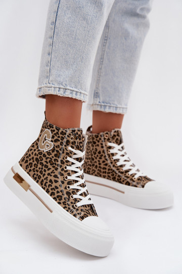 Zapatos de ocio con una plataforma con estampados de piel de leopardo Meloria 2