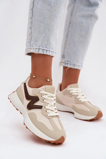 zapatillas Femenino con una plataforma beige Janelora