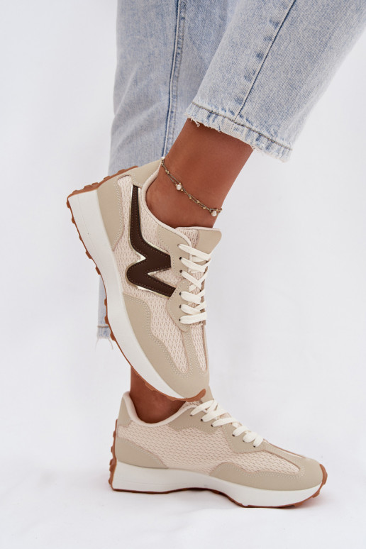 zapatillas Femenino con una plataforma beige Janelora