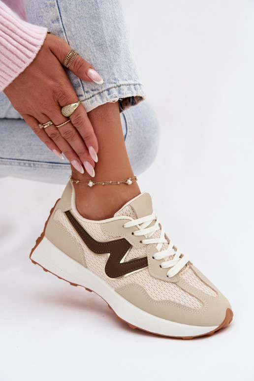 zapatillas Femenino con una plataforma beige Janelora