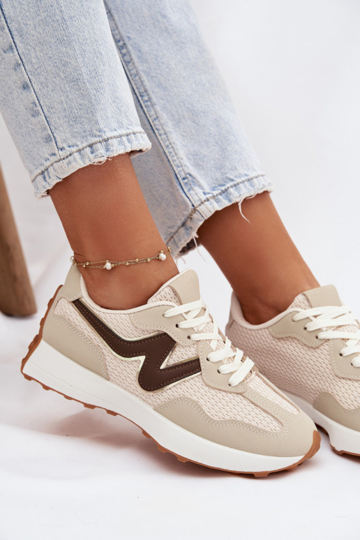 zapatillas Femenino con una plataforma beige Janelora