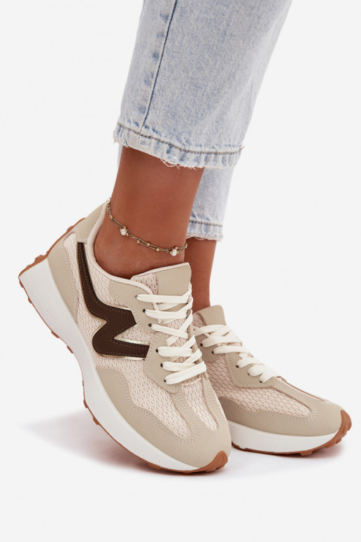 zapatillas Femenino con una plataforma beige Janelora
