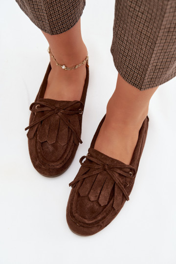 mocasines de mujer con detalles elegantes y flecos CzekoladoAe Glorina