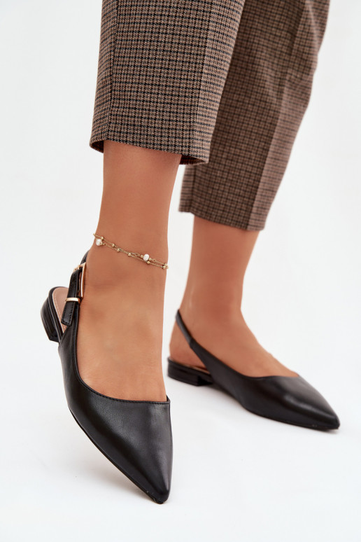 bailarinas con hebillas doradas de color negro Iverelle