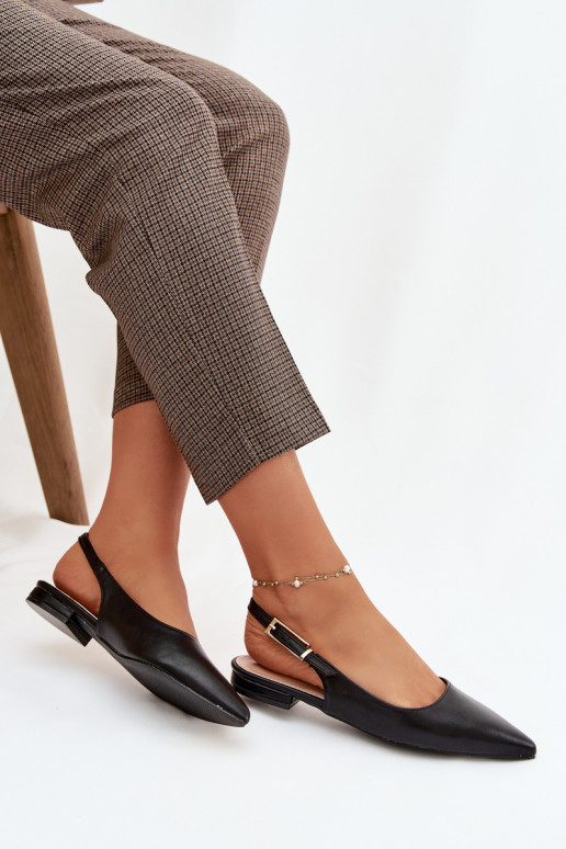 bailarinas con hebillas doradas de color negro Iverelle