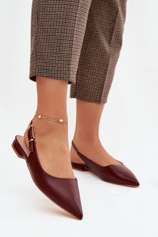 bailarinas con hebillas doradas borgoña Iverelle