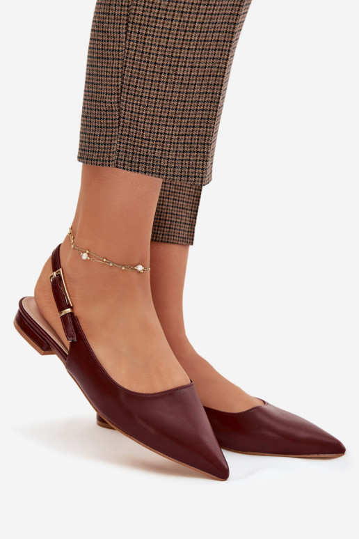 bailarinas con hebillas doradas borgoña Iverelle