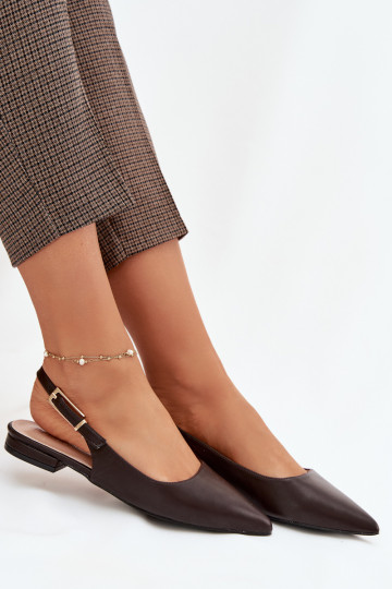 bailarinas con hebillas doradas CzekoladoAe Iverelle