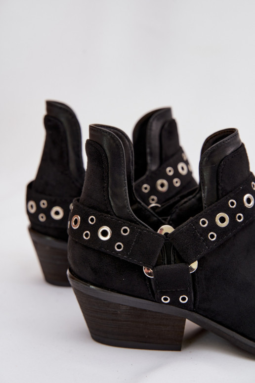 Botas de mujer Con recortes I Paskami de color negro Vannessae