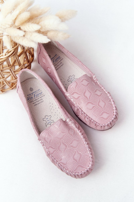 Piel Mocasines RIO FLORE Eco-Friendly color rosa