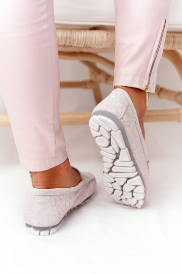 Mocasines de piel RIO FLORE de cuero sintético color arena 2