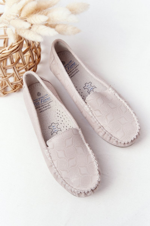 Piel Mocasines RIO FLORE Eco-Friendly beige