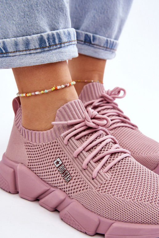 Femenino  Zapatillas modelo zapatos. Memory Foam System Big Star JJ274266 color rosa