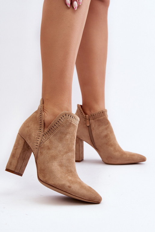 Botas con tacones altos Separar beige Kerestia