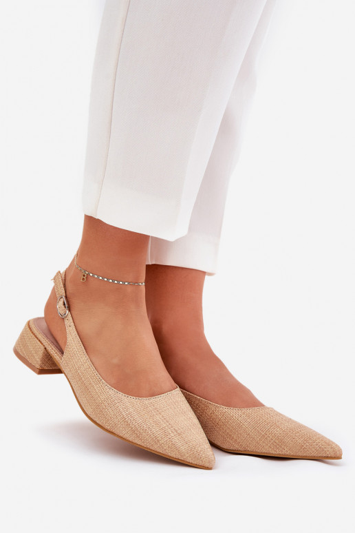 sandalias estampadas Femenino Activado Sutilm Obcasie beige Jorela