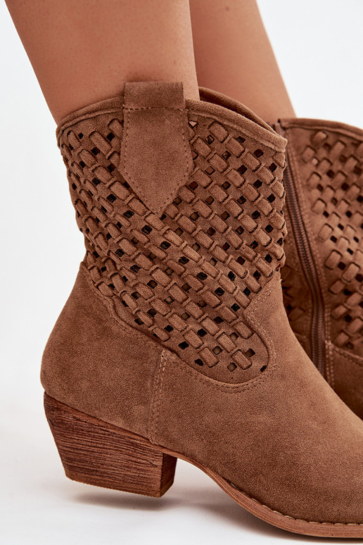 Botas caladas Femenino con tacones color marrón Ferissa