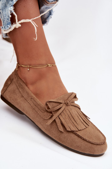 Mocasines de mujer con borlas color marrón Janelisse