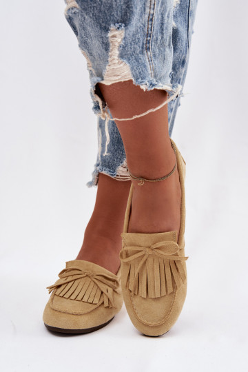 Mocasines de mujer con borlas color amarillo Janelisse