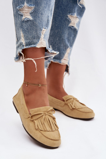 Mocasines de mujer con borlas color amarillo Janelisse 2