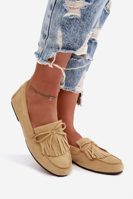 Mocasines de mujer con borlas color amarillo Janelisse