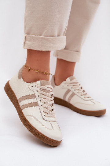 Zazoo N1068 Piel Bajo Zapatillas modelo zapatos. Femenino beige 2