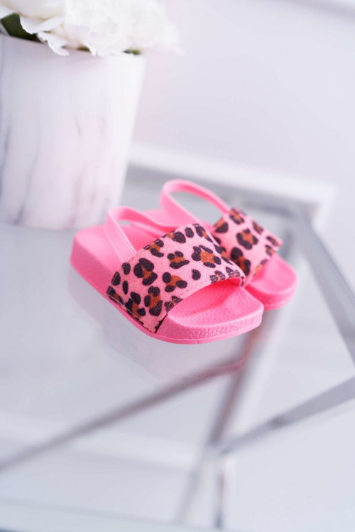 Infantil Goma Zapatillas con brillo color rosa Rimia