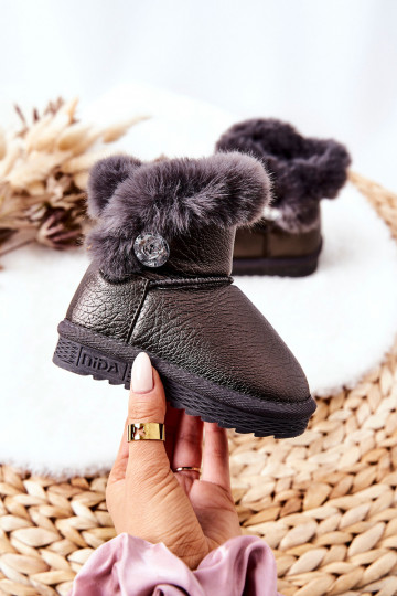 Botines forrados para nieve con pelo color gris Bessie