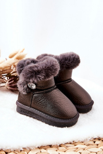 Botines forrados para nieve con pelo color gris Bessie 2