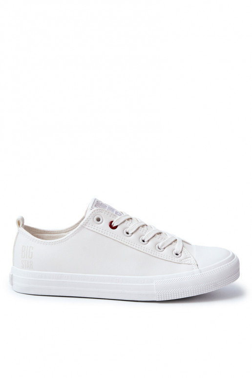 Zapatillas de piel para hombre. BIG STAR JJ174006 el color blanco