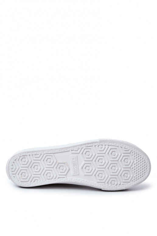 Zapatillas de piel para hombre. BIG STAR JJ174006 el color blanco