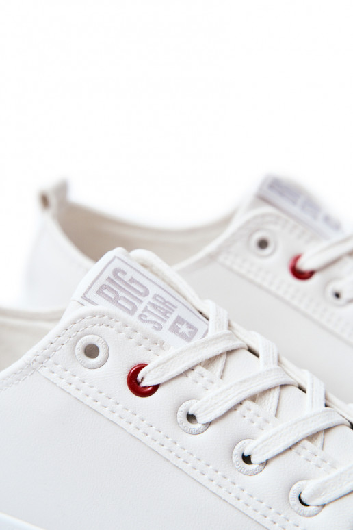 Zapatillas de piel para hombre. BIG STAR JJ174006 el color blanco