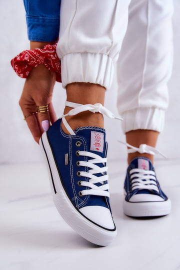 Femenino modelo clásico zapatos casuales Cross Jeans JJ2R4012C azul oscuro 2