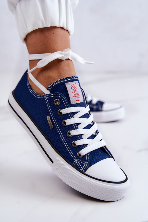 Femenino modelo clásico zapatos casuales Cross Jeans JJ2R4012C azul oscuro