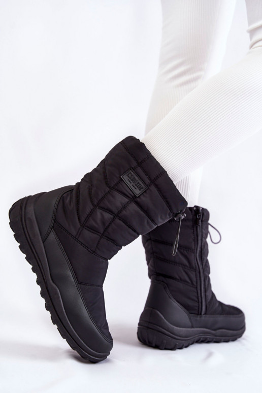 Femenino Alto calentamiento Botas de nieve Big Star KK274599 de color negro