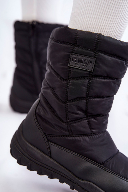 Femenino Alto calentamiento Botas de nieve Big Star KK274599 de color negro