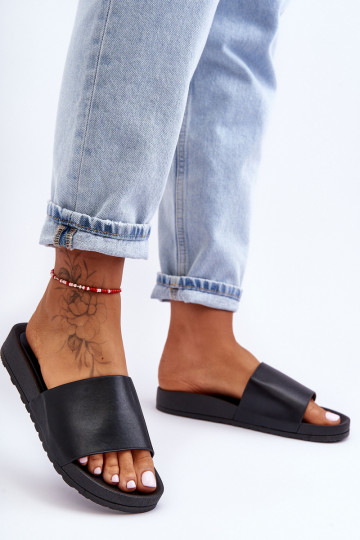 modelo clásico Femenino Zapatillas de color negro Rolien