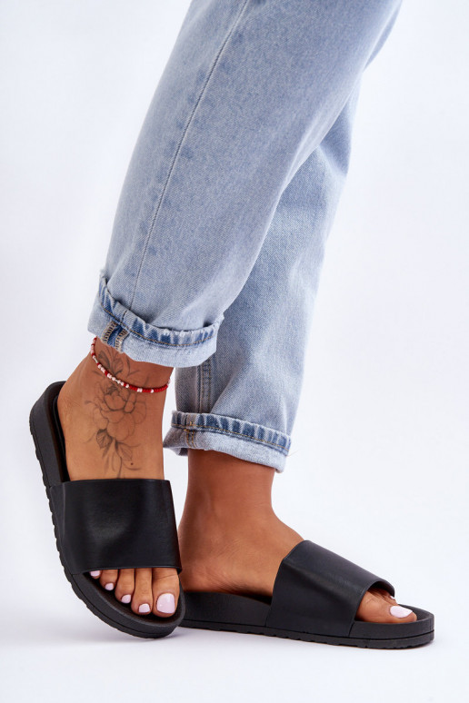 modelo clásico Femenino Zapatillas de color negro Rolien