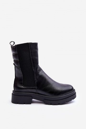 Alto calentamiento botas con estilo Un modelo convincente de color negro Milca 2