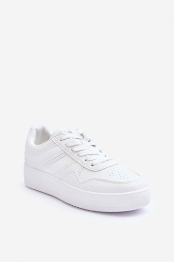 zapatillas Femenino con una plataforma el color blanco Pudina