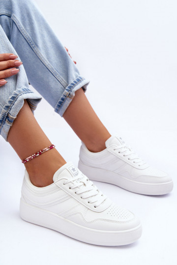 zapatillas Femenino con una plataforma el color blanco Pudina 2