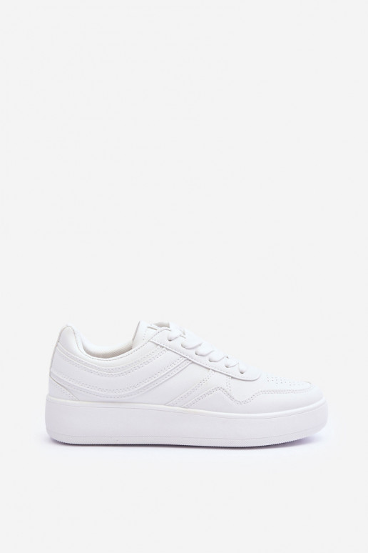 zapatillas Femenino con una plataforma el color blanco Pudina