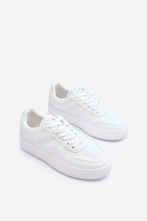 zapatillas Femenino con una plataforma el color blanco Pudina
