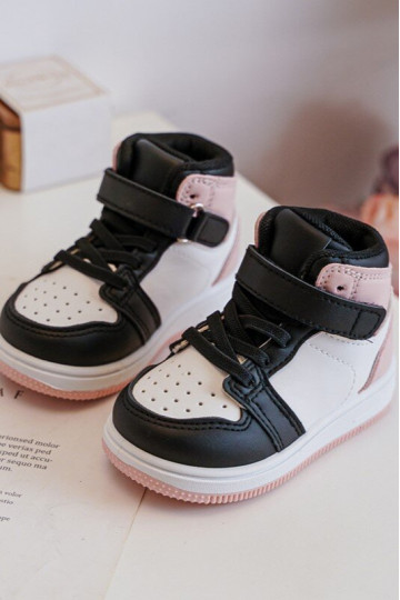 Alto calzado deportivo para niños Blanco-color rosa Teredite