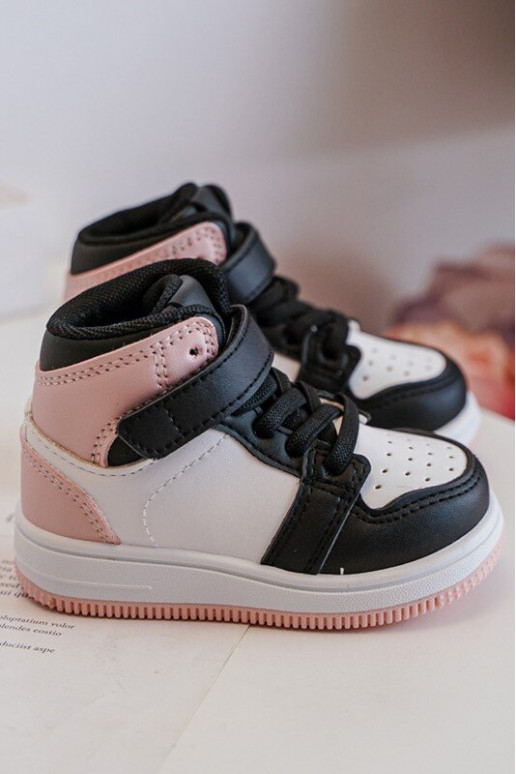 Alto calzado deportivo para niños Blanco-color rosa Teredite