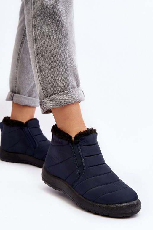 calentamiento Mujer baja Botas de nieve azul oscuro Enmore