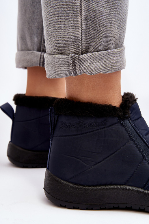 calentamiento Mujer baja Botas de nieve azul oscuro Enmore