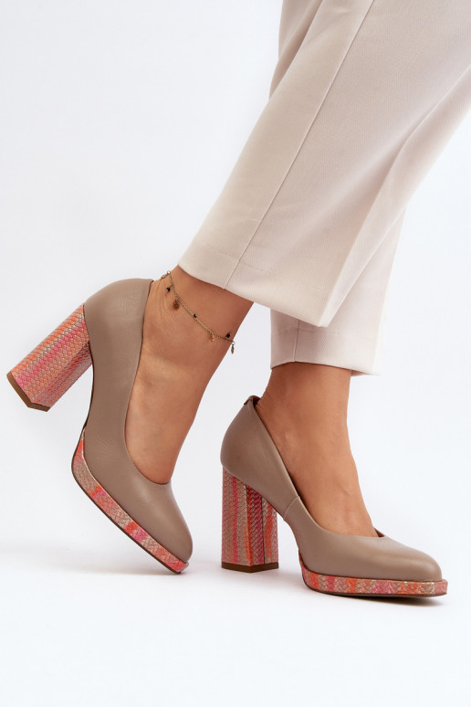 Zapatos con tacones Laura Messi 2746 beige