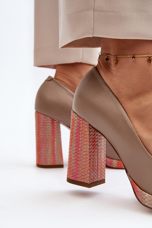 Zapatos con tacones Laura Messi 2746 beige