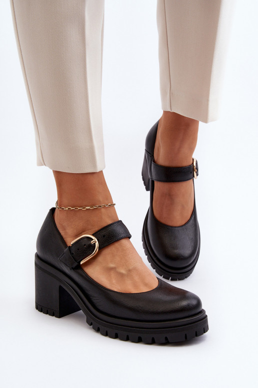 Zazoo 20166 Piel Zapatos de color negro